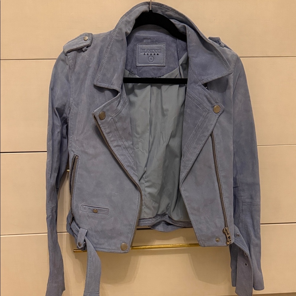 Blank NYC Blue Suede Jacket